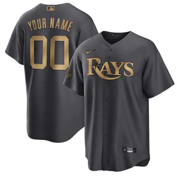 Customized Men's Tampa Bay Rays Active Player Charcoal 2022 All-Star Cool Base Stitched Jersey,We sell and wholesale Customized Men's Tampa Bay Rays Active Player Charcoal 2022 All-Star Cool Base Stitched Jersey on line form chian!